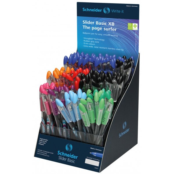 Wholesale Schneider Slider XB Ballpoint pen (Extra Bold, Counter Display, Mix Colors)